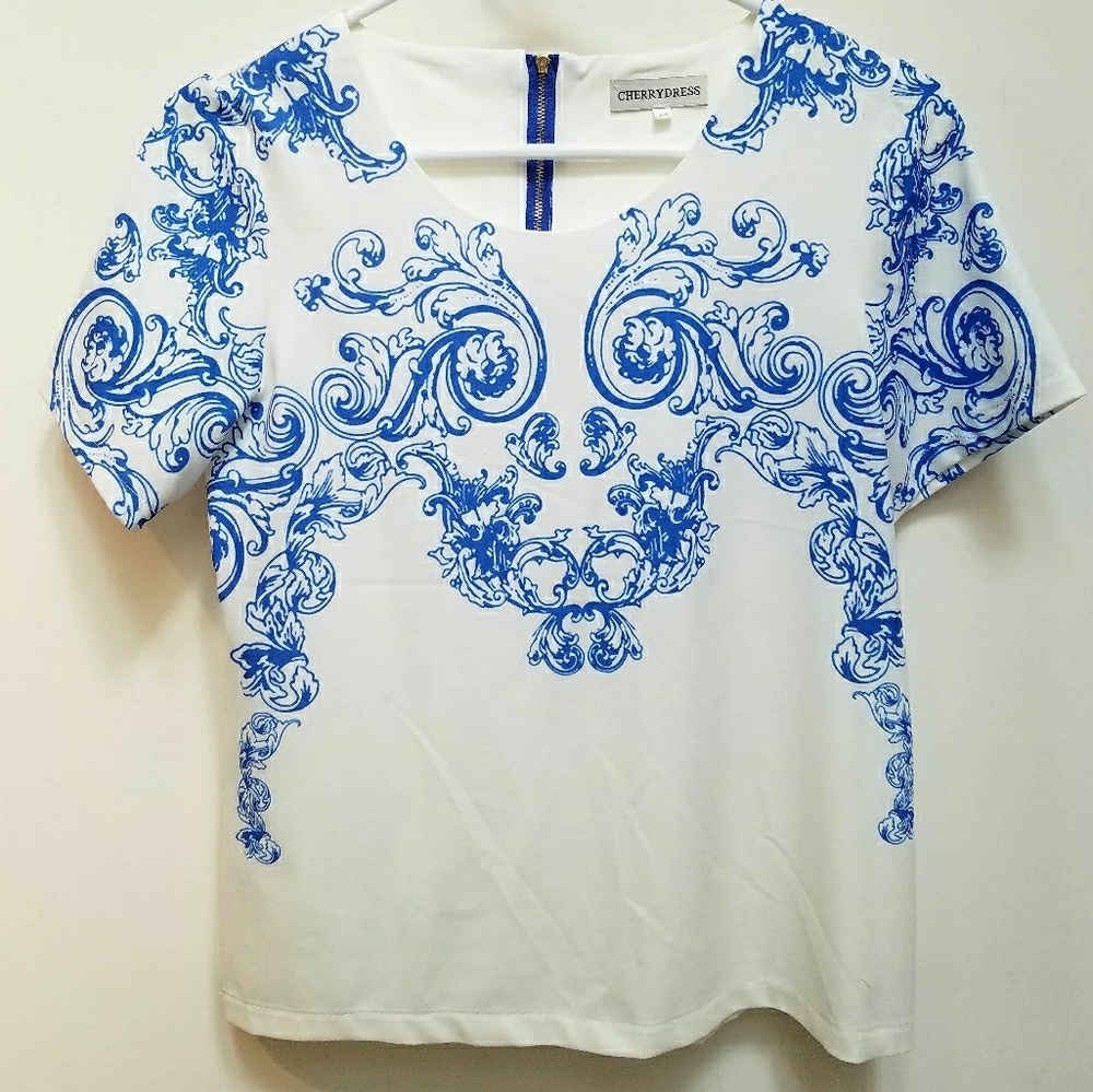 Silk Cherrydress Paisley Blouse